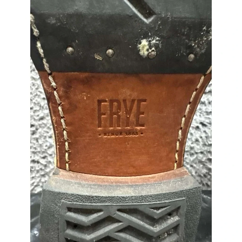Frye Logan Cap Toe Suede Lace Up Casual Ankle‎ Boots Brown Mens Size 9.5 US